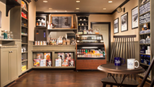 Coffee shop and hotel store