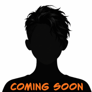 Silhouette with short, tousled hair and “Coming Soon” text.