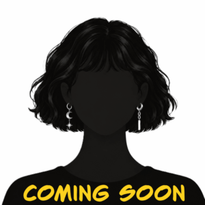 Silhouette with short, wavy hair and “Coming Soon” text.
