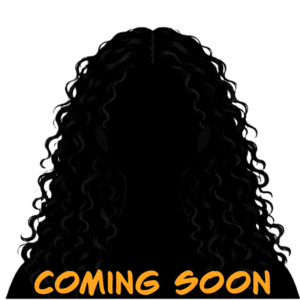 Silhouette with long, curly hair and “Coming Soon” text.